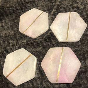 Dining - Rose quartz coasters Dining - Rose quartz coasters